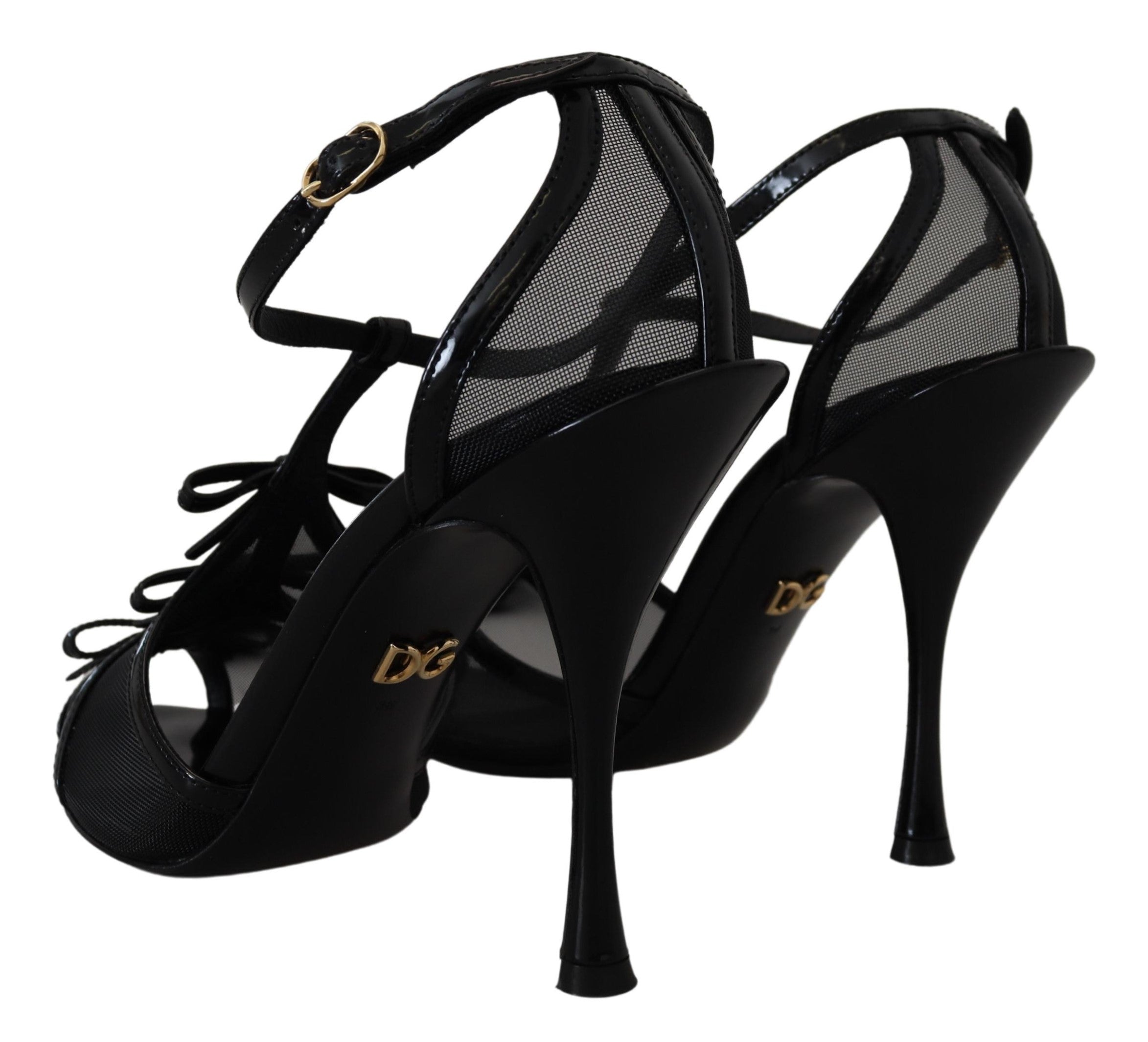 Dolce & Gabbana Elegant Black Stiletto Heeled Women's Sandals