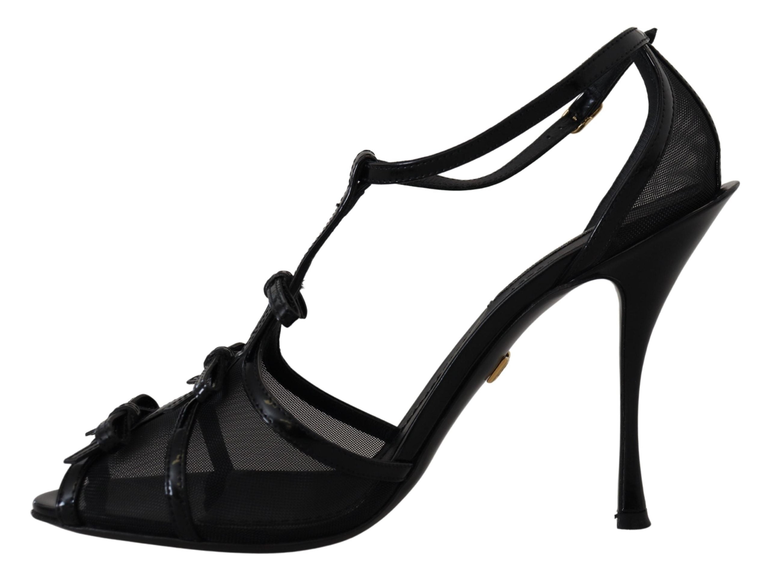 Dolce & Gabbana Elegant Black Stiletto Heeled Women's Sandals