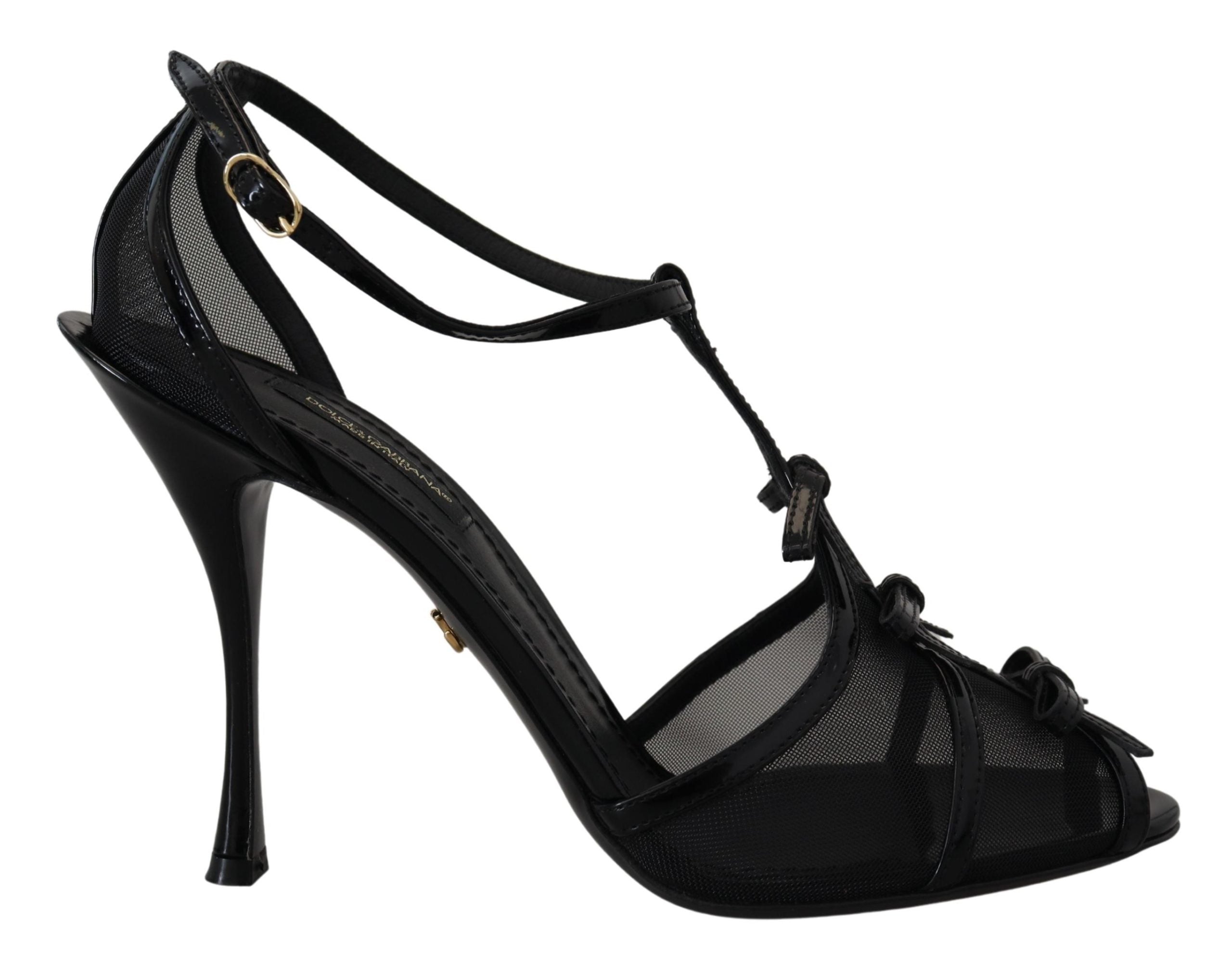 Dolce & Gabbana Elegant Black Stiletto Heeled Women's Sandals