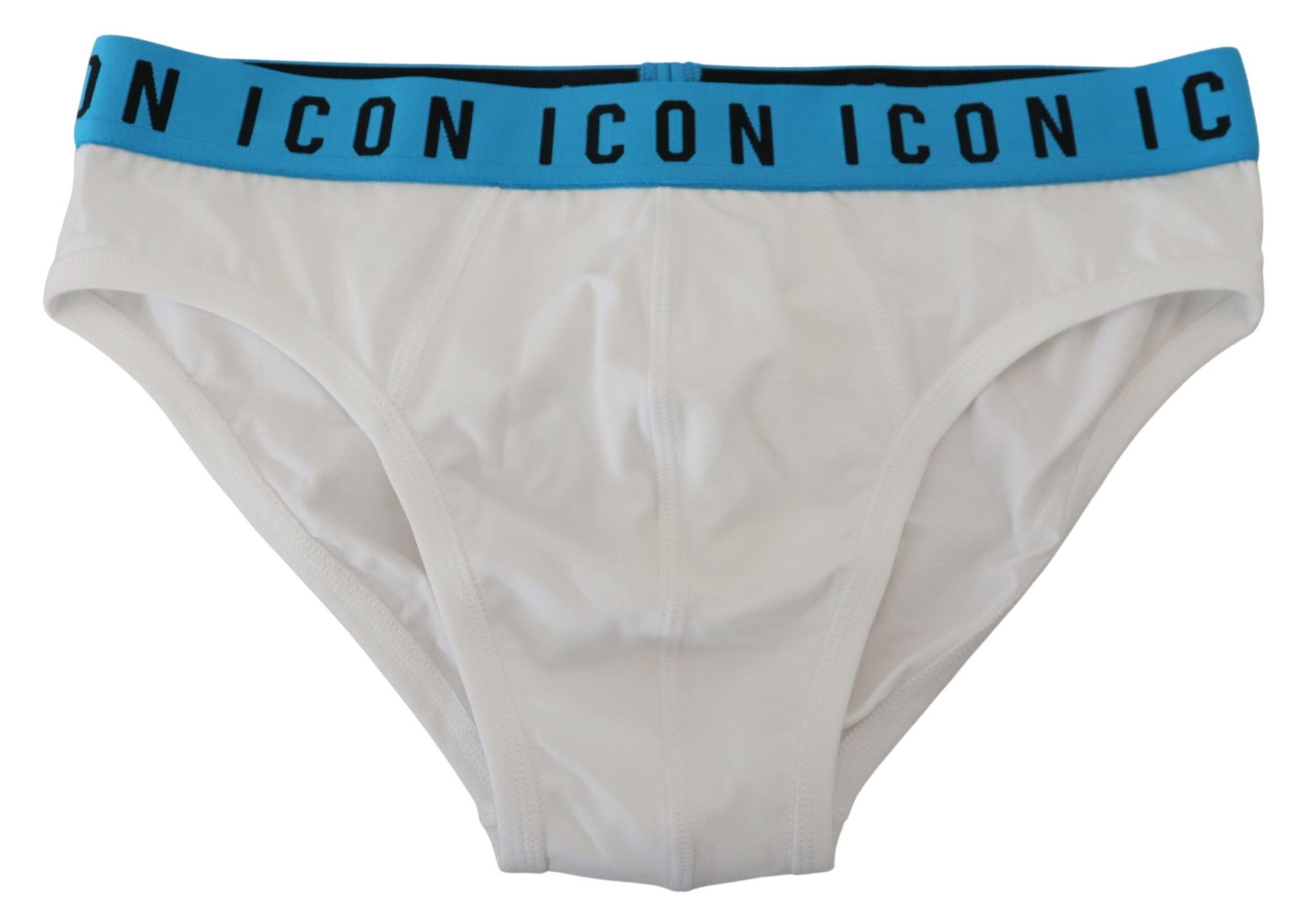 Dsquared² White Icon Logo Cotton Stretch Men Brief Men's Underwear