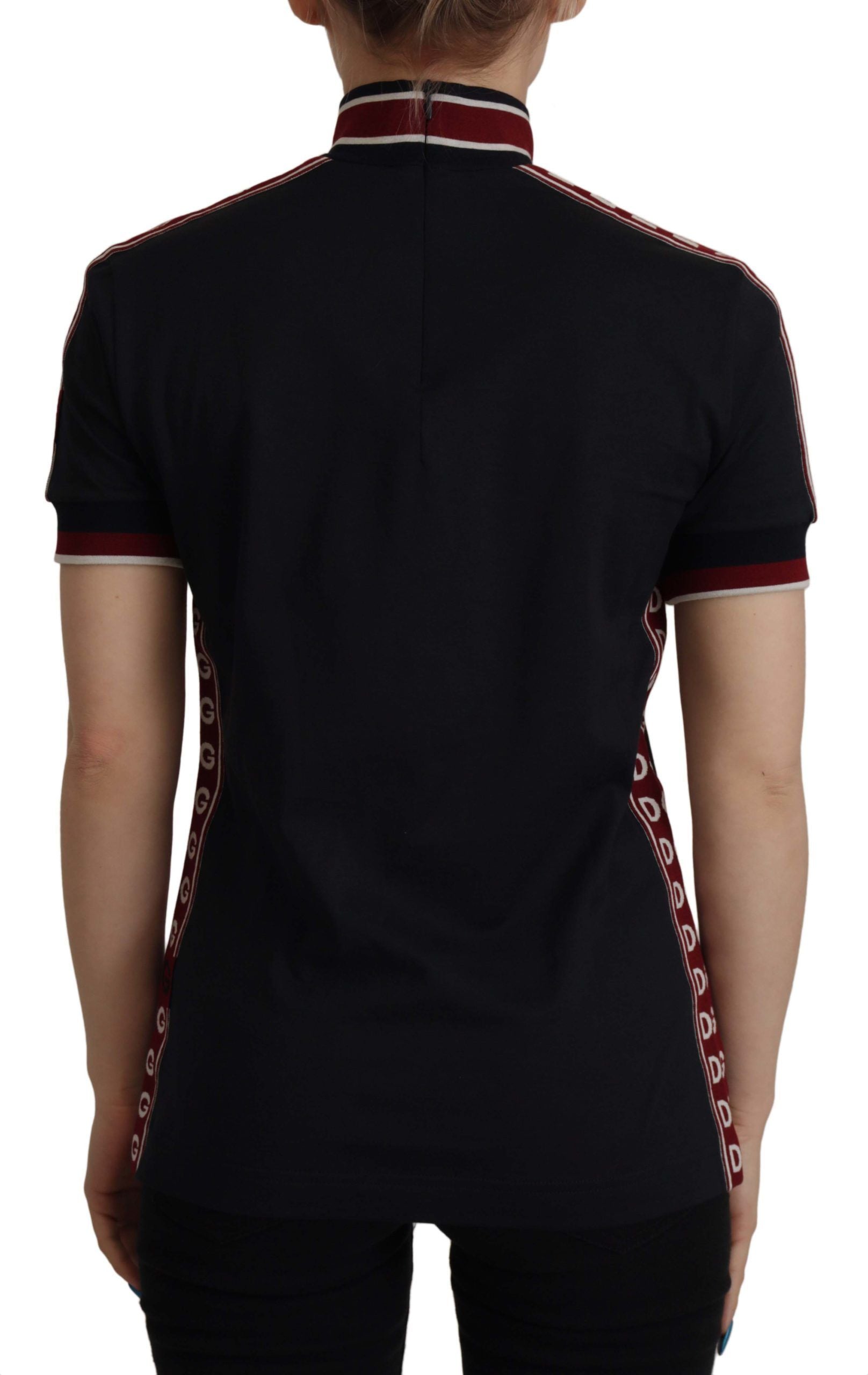 Dolce & Gabbana Elegant Black Turtle Neck Cotton Women's Tee4