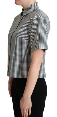 Dolce & Gabbana Elegant Checkered Cotton Polo Women's Top4