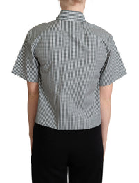Dolce & Gabbana Elegant Checkered Cotton Polo Women's Top6