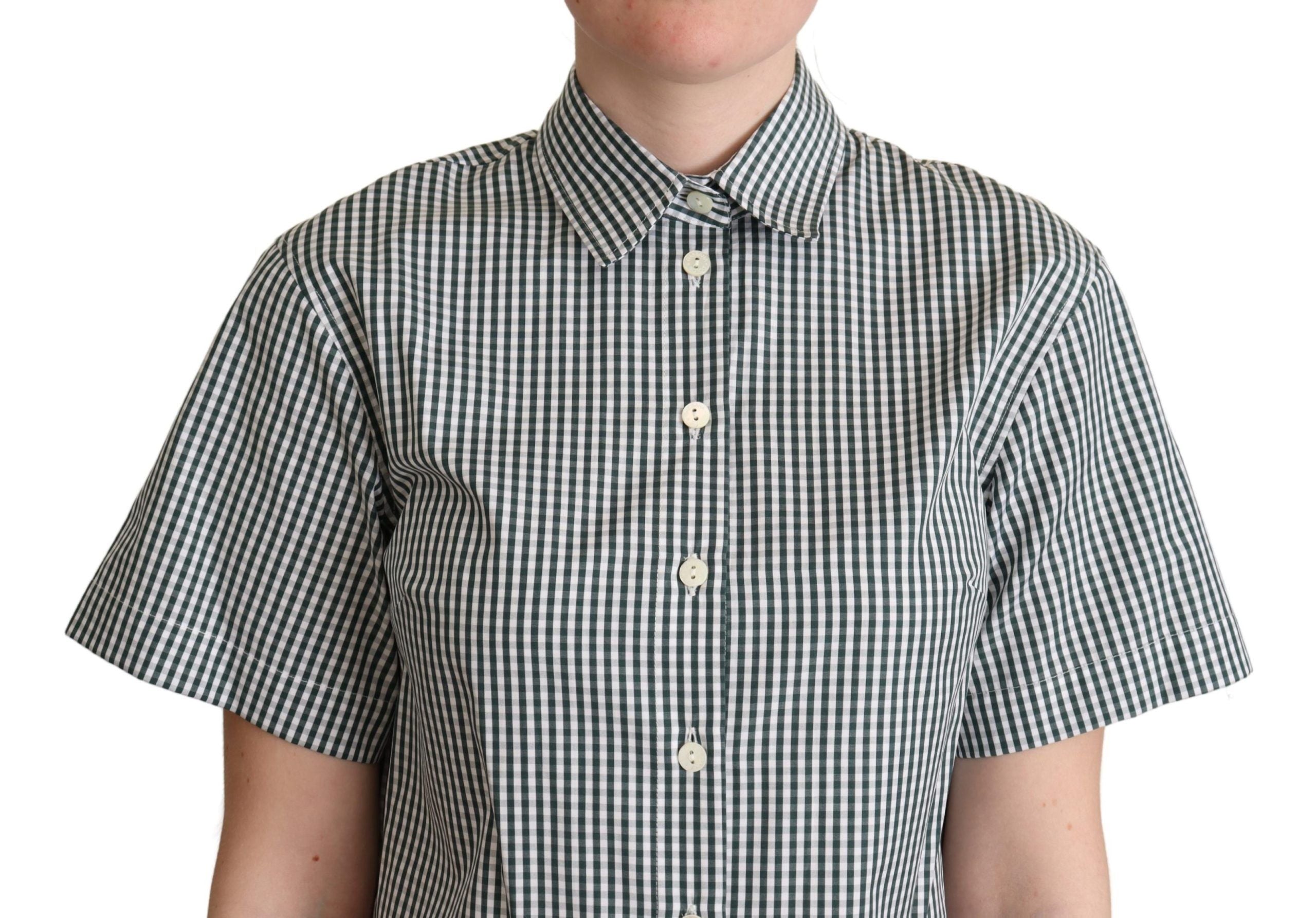 Dolce & Gabbana Elegant Checkered Cotton Polo Women's Top8