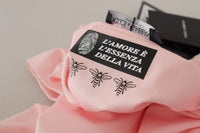 Dolce & Gabbana Floral Henley Cotton Tee in Women's Pink9