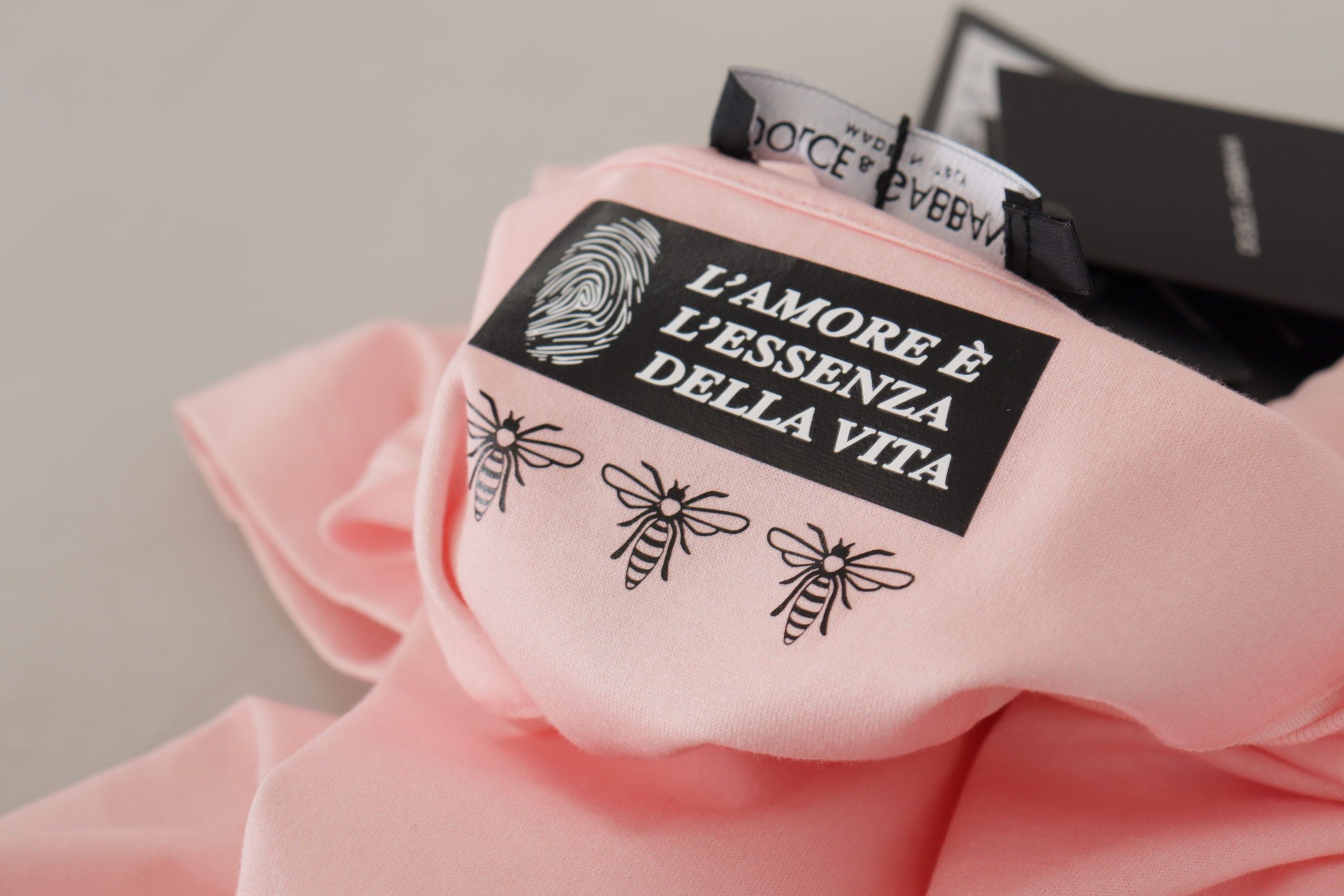 Dolce & Gabbana Floral Henley Cotton Tee in Women's Pink9