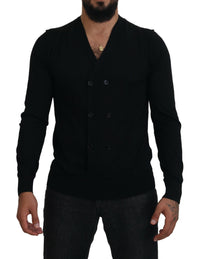 Dolce & Gabbana Black Cashmere Button Down Cardigan Men's Sweater2