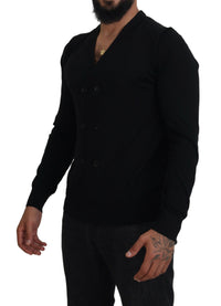 Dolce & Gabbana Black Cashmere Button Down Cardigan Men's Sweater4