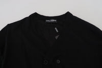 Dolce & Gabbana Black Cashmere Button Down Cardigan Men's Sweater10
