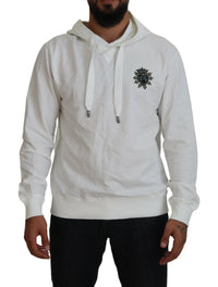 Dolce & Gabbana White Cotton Hooded Sweatshirt Logo Men's Sweater2