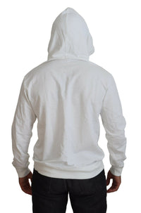 Dolce & Gabbana White Cotton Hooded Sweatshirt Logo Men's Sweater6