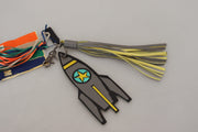 MSGM Multicolor Rocket Ship Silver Tone Metal Women's Keychain