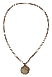 Ermanno Scervino Gold Tone Brass Chain Braided Rope Pendant Women's Necklace
