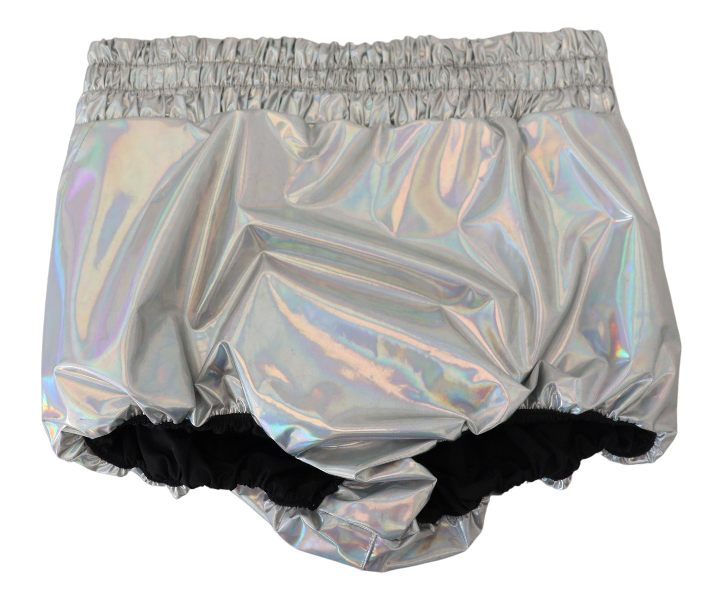 Dolce & Gabbana Elevated Elegance Silver High Waist Women's Shorts8