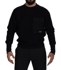 Dolce & Gabbana Black Cotton Crewneck Sweatshirt Men's Sweater8
