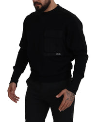Dolce & Gabbana Black Cotton Crewneck Sweatshirt Men's Sweater10