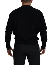 Dolce & Gabbana Black Cotton Crewneck Sweatshirt Men's Sweater4