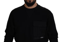 Dolce & Gabbana Black Cotton Crewneck Sweatshirt Men's Sweater6