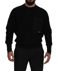 Dolce & Gabbana Black Cotton Crewneck Sweatshirt Men's Sweater2