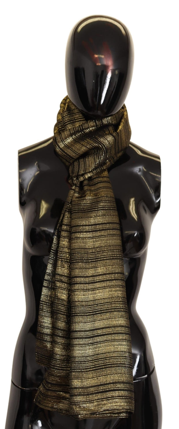 Dolce & Gabbana Elegant Gold Silk Blend Women's Scarf