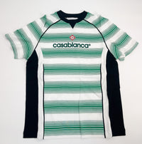 Casablanca Yarn Dyed Green Logo Stripe Paneled T-Shirt Regular XL Green
