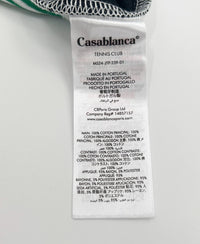 Casablanca Yarn Dyed Green Logo Stripe Paneled T-Shirt