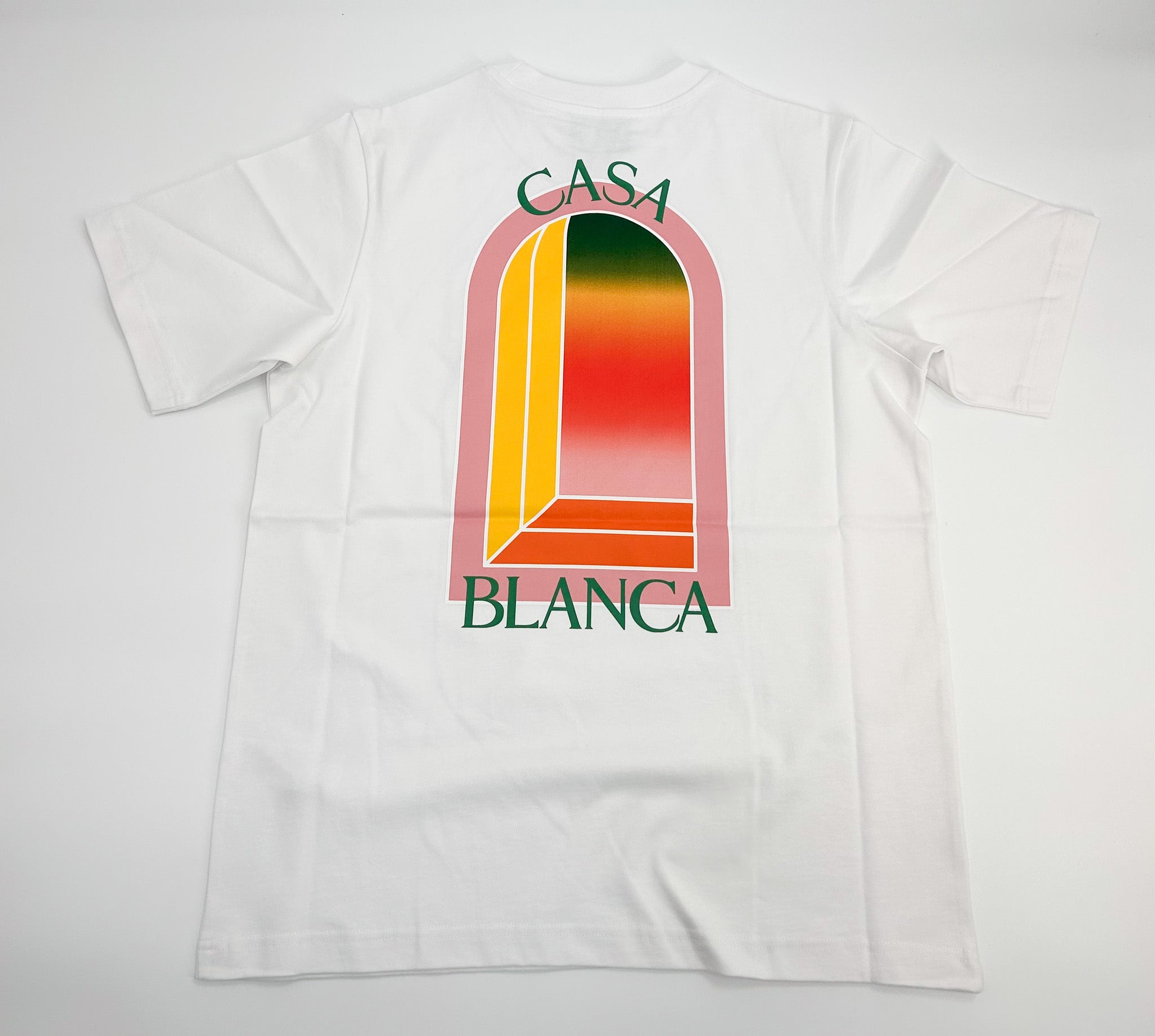 Casablanca Gradient L'Arche Logo Printed T-Shirt Regular XXL White