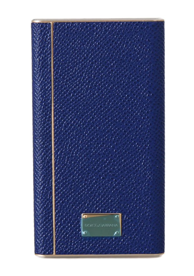 Dolce & Gabbana Charger USB Blue Leather Power Women's Bank