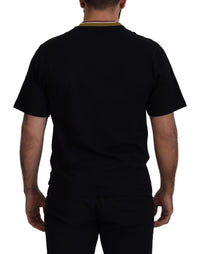 Dolce & Gabbana Black Cotton Embroidered Crewneck Men's T-shirt6