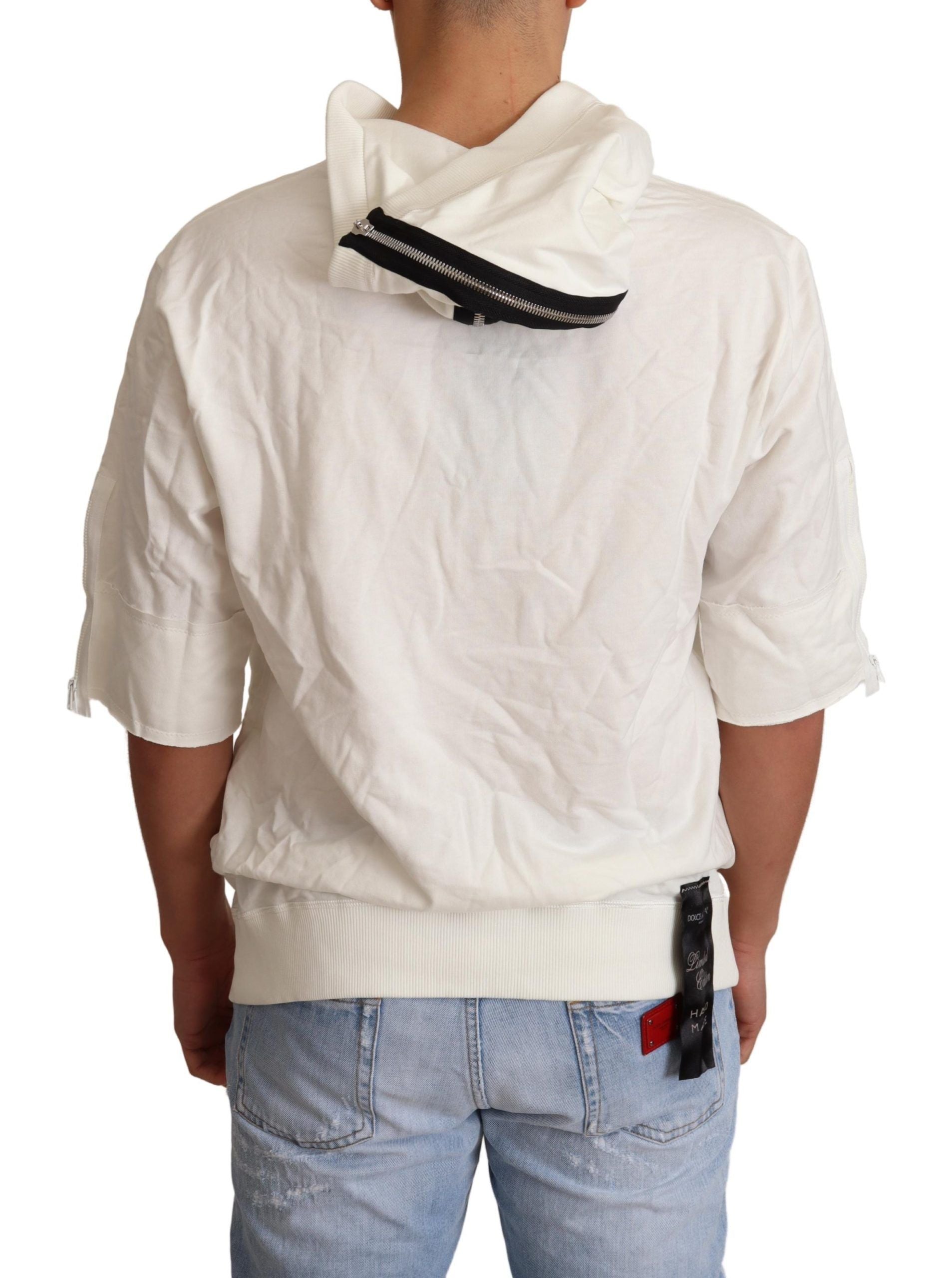 Dolce & Gabbana White Hooded Limited Edition Men's Sweater6
