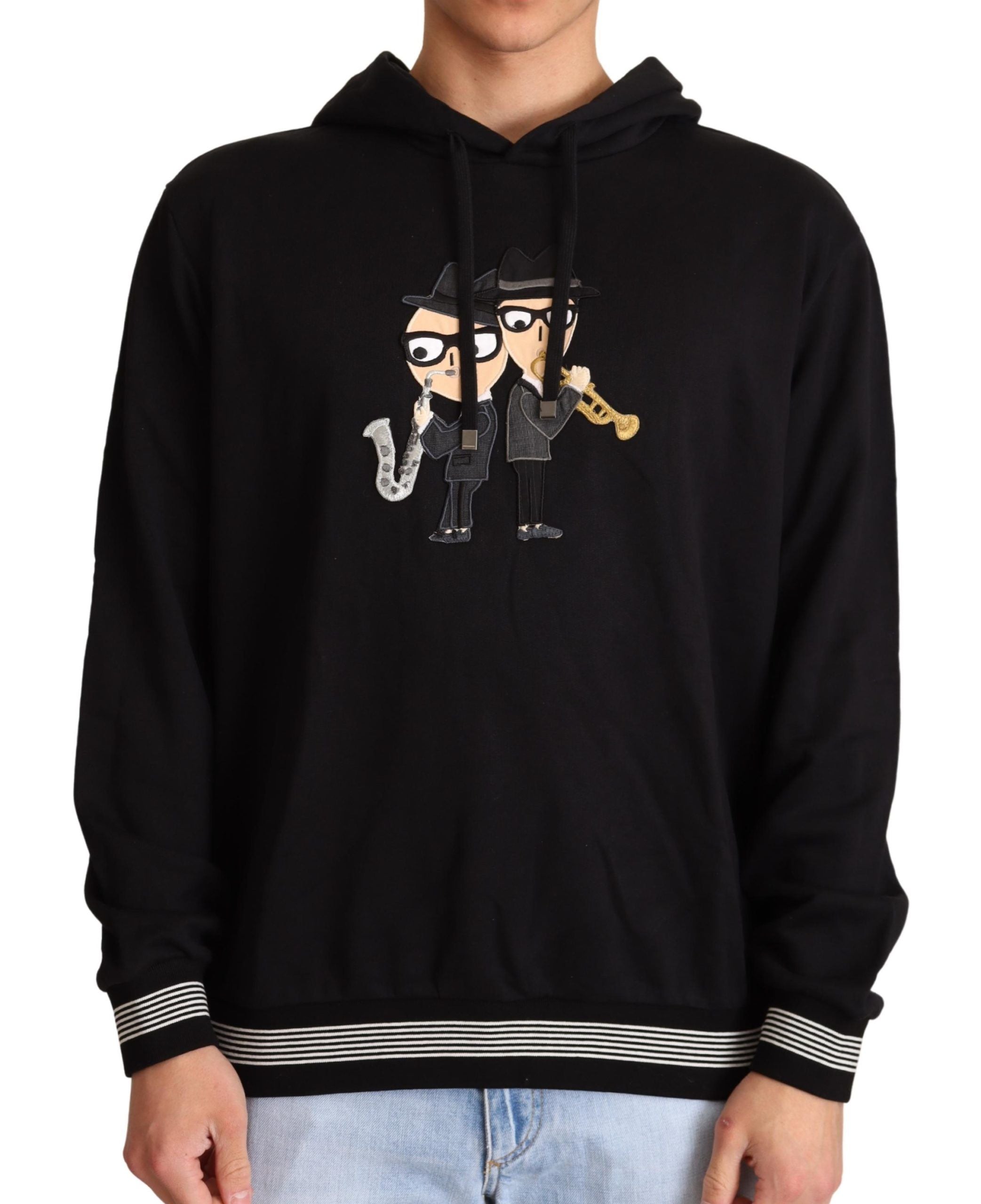 Dolce & Gabbana Black Cotton Hooded #dgfamily Men's Sweater2