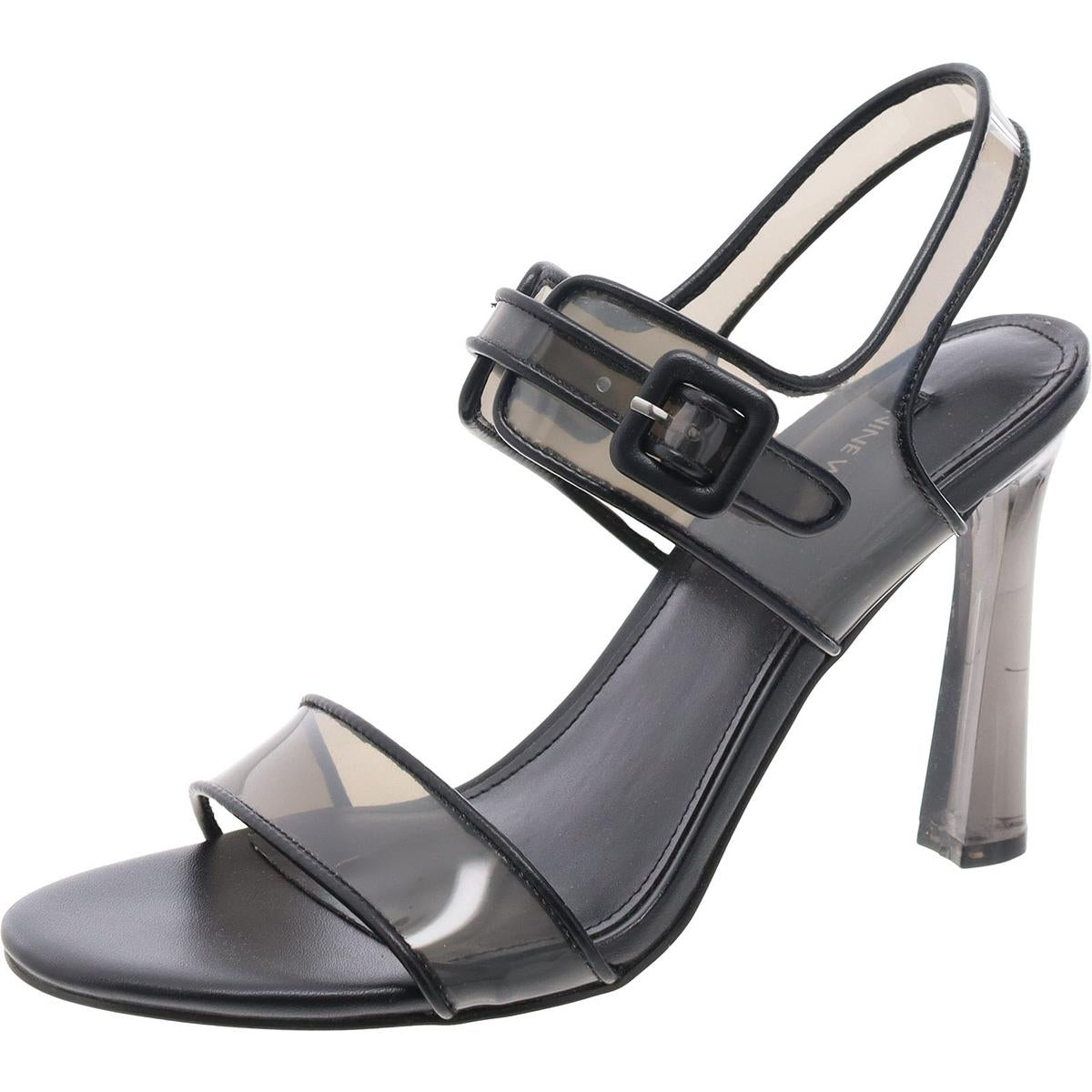 Lucile Womens Buckle Transparent Ankle Strap