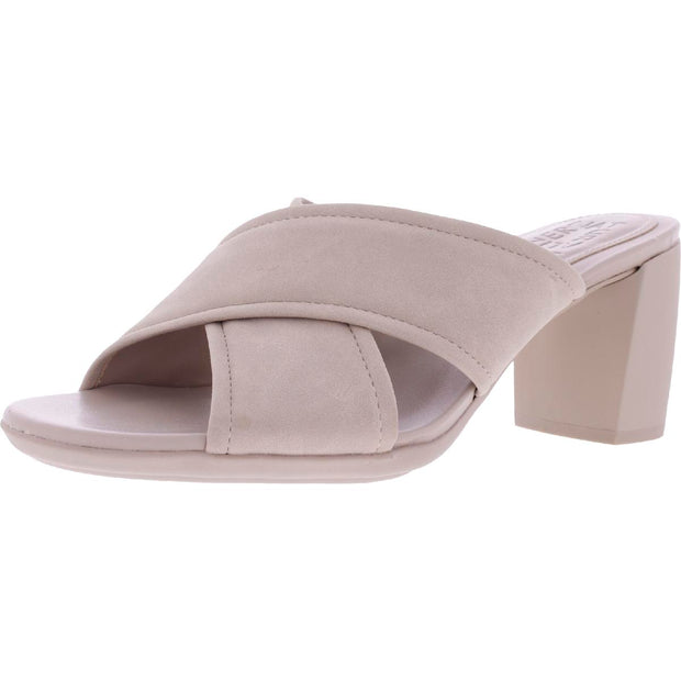 Genn-Rhythm Womens Criss-Cross Front Slip On Heels
