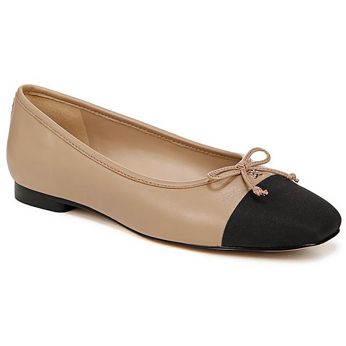 Marley Womens Leather Bow Ballet Flats