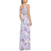 Womens Floral Twist Front Maxi Dress