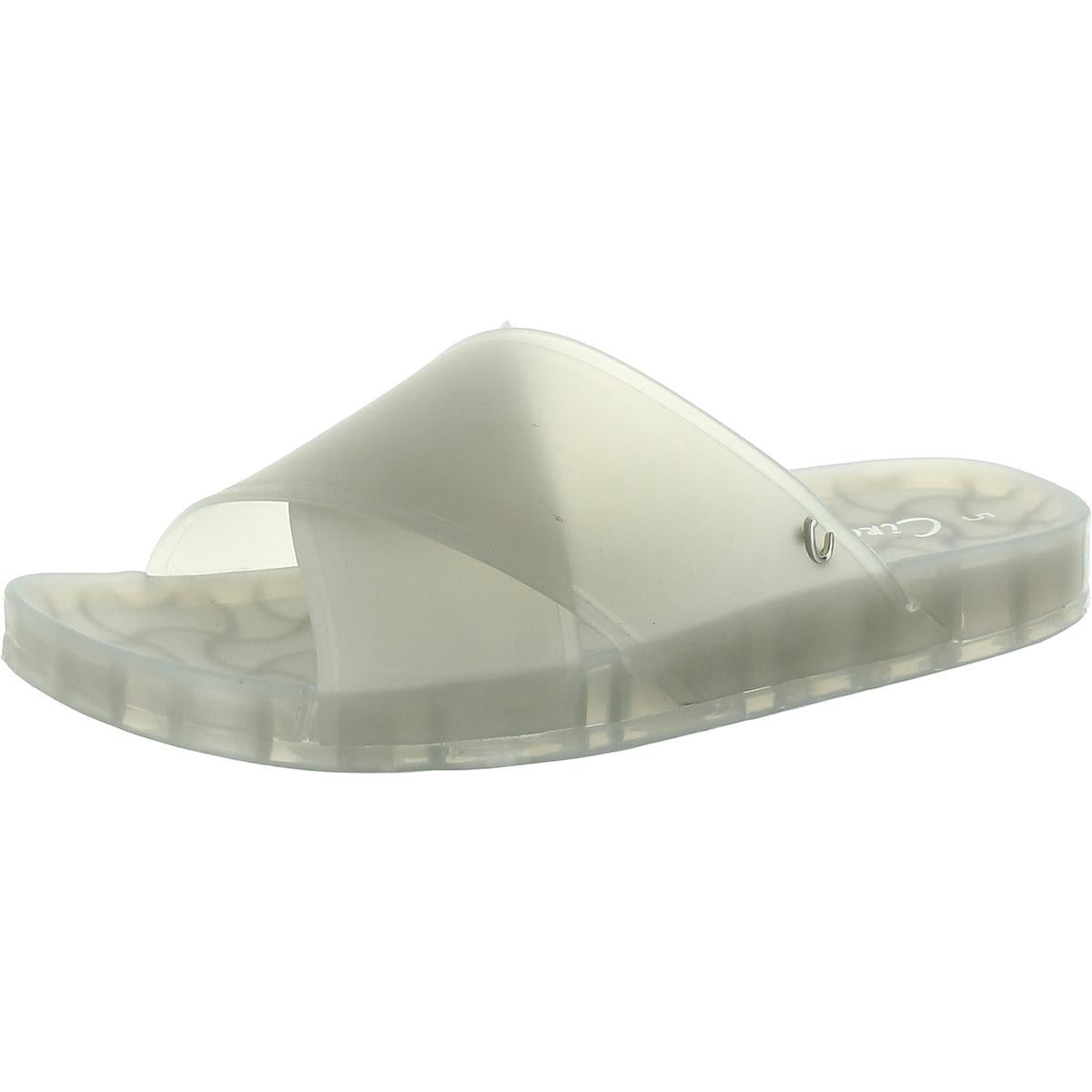 Womens Jelly Slide Sandals 5 Medium Grey