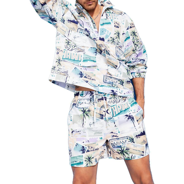 Mens Relaxed Fit Printed Soft Shell Jacket