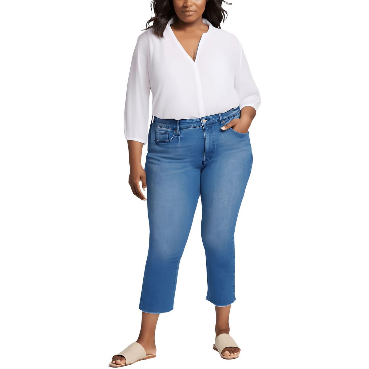 Plus Womens Denim Cotton Bootcut Jeans