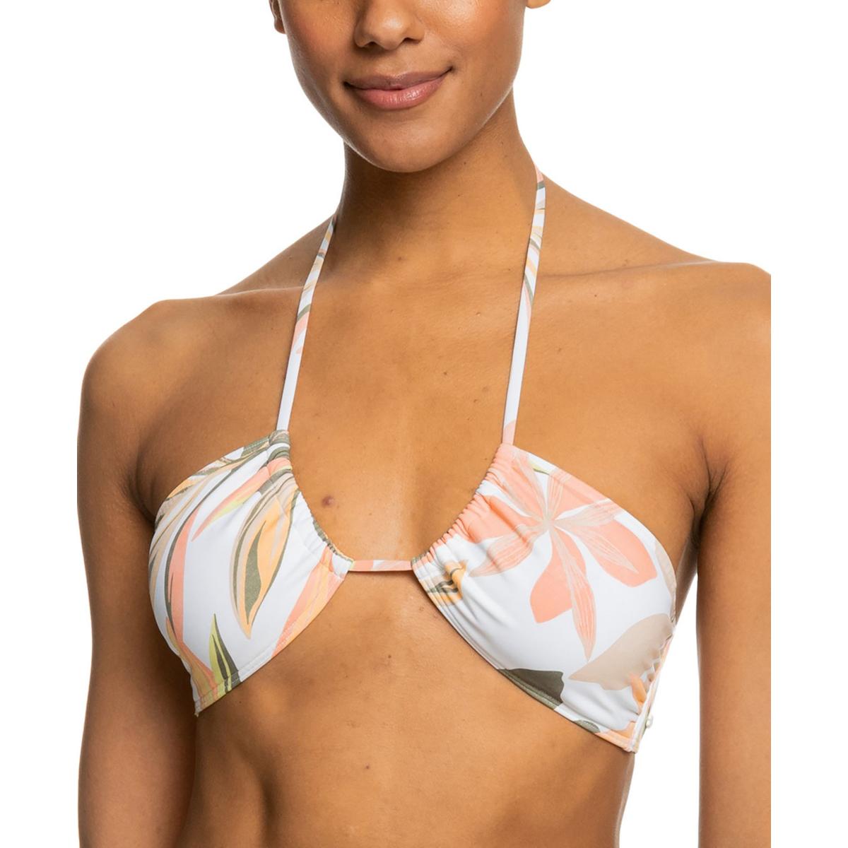 Juniors Womens Floral Removable Padding Bikini Swim top