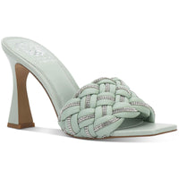 Rayley Womens Laceless Leather Heels 7 Medium Mint