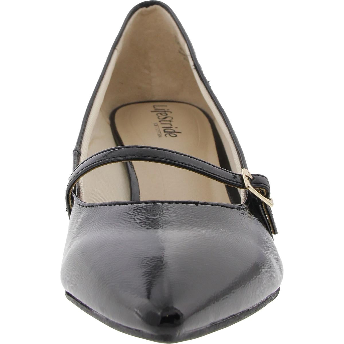 Madelyn Womens Adjustable Patent Mary Jane Heels