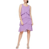 Womens Chiffon Sleeveless Cocktail And Party Dress