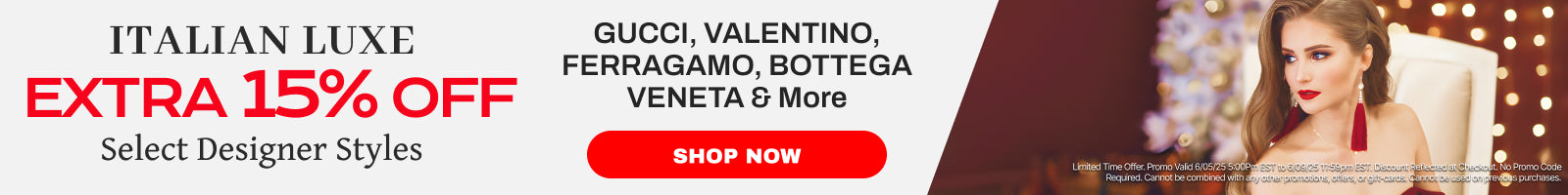 italian luxury 15 percent off