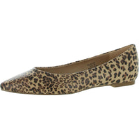 Moana Womens Faux Leather Slip On Flats 5.5 Medium Leopard