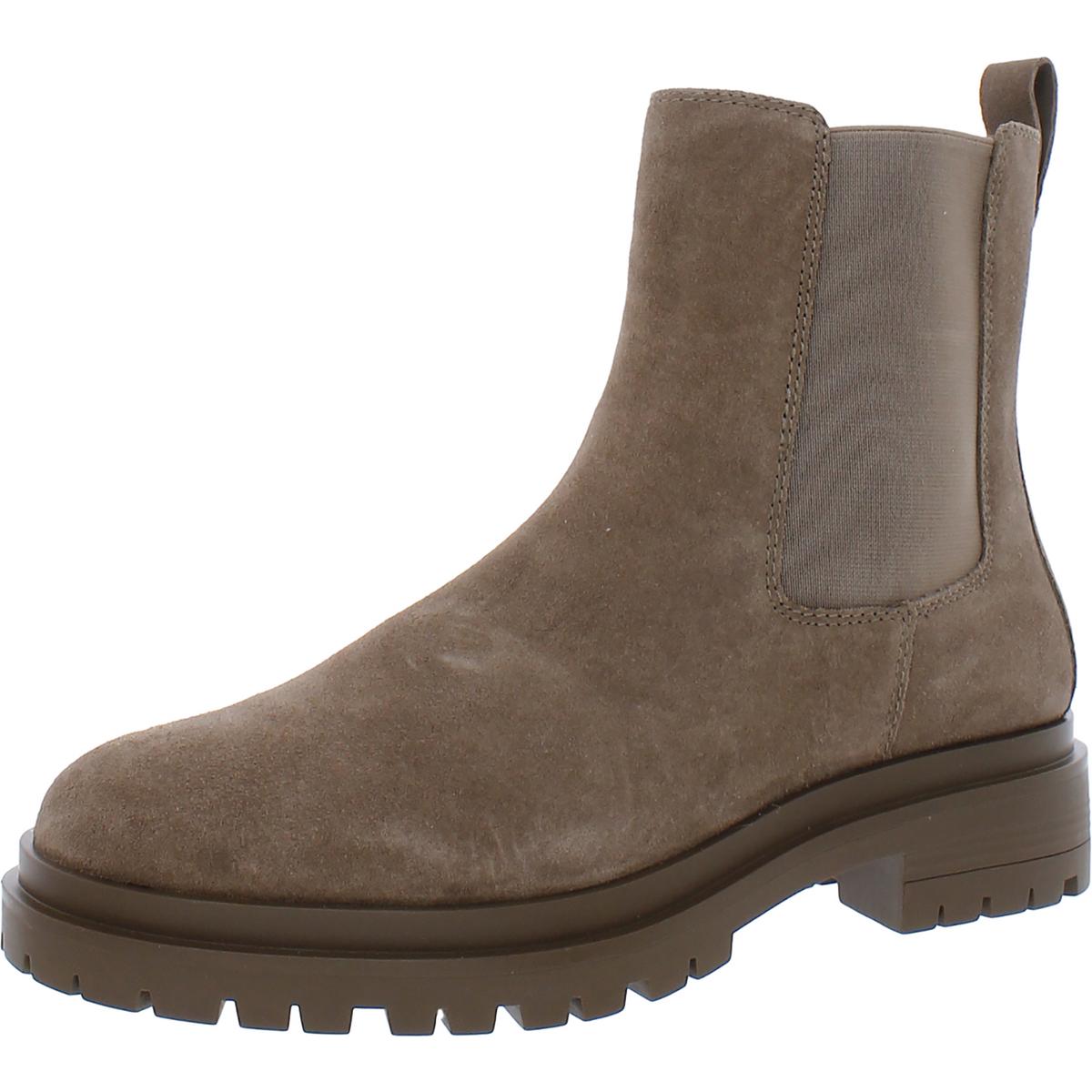 Corinne  Womens Lugged Sole Ankle Chelsea Boots