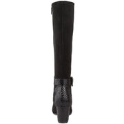Isabell Womens Faux Leather Embossed Knee-High Boots
