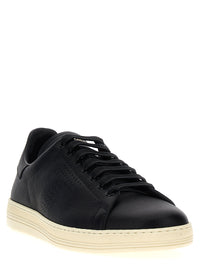 TOM FORD Tom Ford Men Logo Leather Sneakers