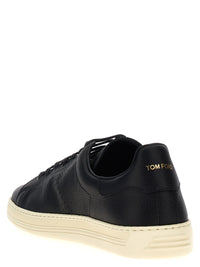 TOM FORD Tom Ford Men Logo Leather Sneakers