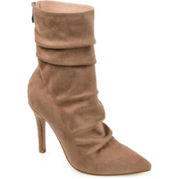 Markie Womens Dressy Stiletto Mid-Calf Boots Tan