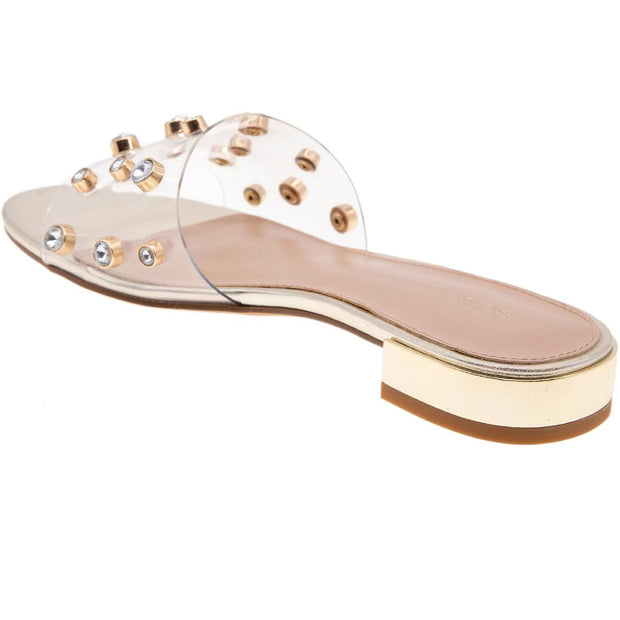 Derla Womens Slip On Heeled Slide Sandals